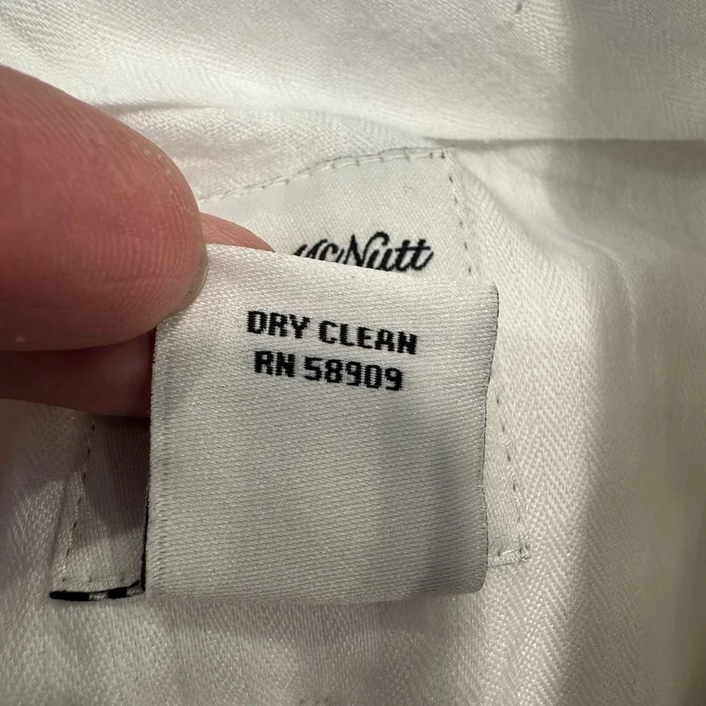Murano Baird McNutt Linen Pants Mens 38X30 White Minimalist Luxury Coastal Beach